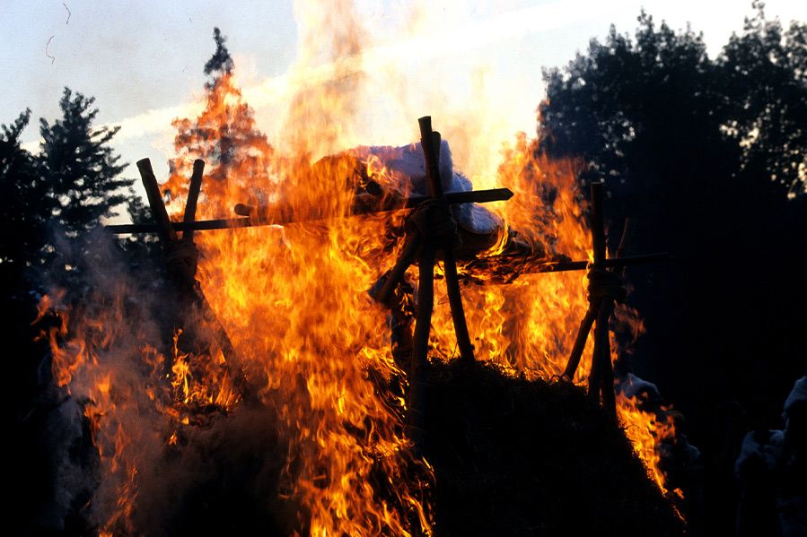 traditional viking funeral pyre