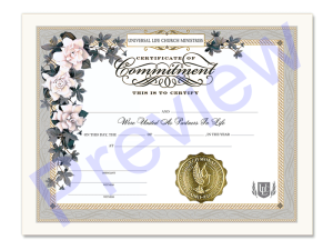 Commitment of Marriage Certificate