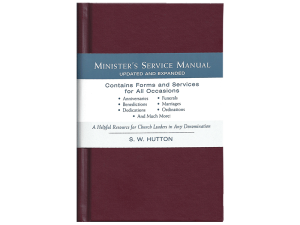 Minister's Service Manual