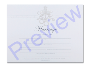 Wedding Certificate - Pearly Dove