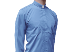 Blue Long Sleeve Minister Shirt