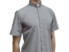 Gray Short Sleeve Clergy Shirt