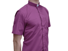 Purple Short Sleeve Clergy Shirt